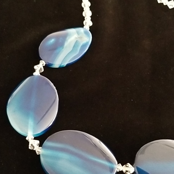Blue Semi-Precious Stone Necklace - Picture 5 of 6